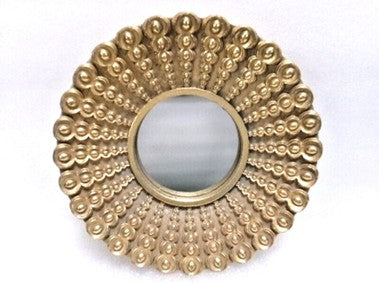 Tear drop round mirror